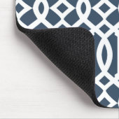 Tapis De Souris Motif Blue Trellis de la marine moderne (Coin)