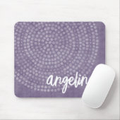 Tapis De Souris Motif Boho Dot moderne avec nom de script bounce (Avec souris)