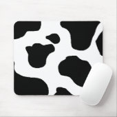 Tapis De Souris Motif brouillé noir et blanc d'impression de vache (Avec souris)