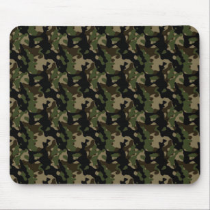 Tapis De Souris Motif Camouflage Camo de l'Armée Verte
