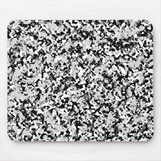 Tapis De Souris Motif Camouflage noir gris blanc arctique (Devant)