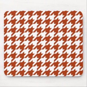 Tapis De Souris Motif carreaux pied de poule marron blanc
