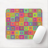 Tapis De Souris Motif Carrés (Avec souris)