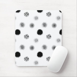 Tapis De Souris Motif Cercle Abstrait noir et blanc Mousepad
