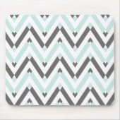 Tapis De Souris Motif Chevron gris clair géométrique unique (Devant)