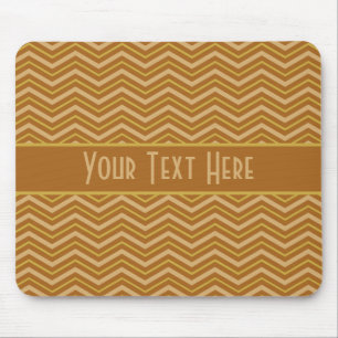 Tapis De Souris Motif Chevron jaune et Brown mousepad