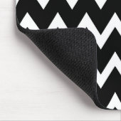 Tapis De Souris Motif Chevron noir et blanc (Coin)