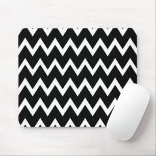 Tapis De Souris Motif Chevron noir et blanc