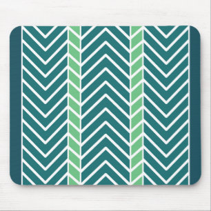 Tapis De Souris Motif Chevron Sarcelle