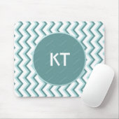 Tapis De Souris Motif Chevron ZigZag dans Mint Green (Avec souris)
