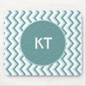 Tapis De Souris Motif Chevron ZigZag dans Mint Green (Devant)