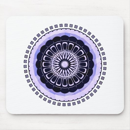 Tapis De Souris motif circulaire design mandala (Devant)