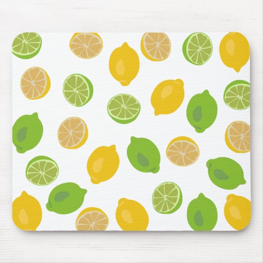 Tapis De Souris Motif citron et citron vert (Devant)
