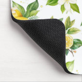 Tapis De Souris Motif citron, Fleurs de citron, Feuilles, Citrus (Coin)