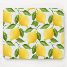 Motif citrons aquarelle