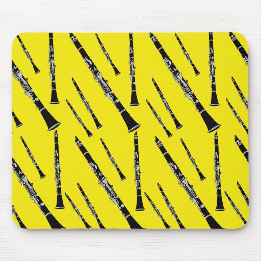 Tapis De Souris Motif Clarinet jaune (Devant)