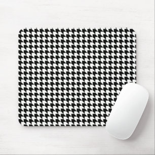 Tapis De Souris Motif classique noir à carreaux houndstooth