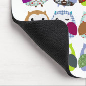 Tapis De Souris Motif coloré de hibou (Coin)