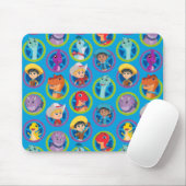Tapis De Souris Motif coloré Dino Ranch (Avec souris)