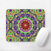 Tapis De Souris Motif coloré Kaleidoscope (Avec souris)