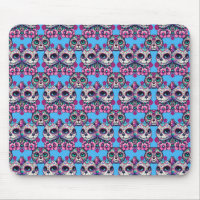 Motif crâne de sucre coloré