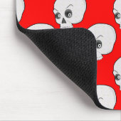 Tapis De Souris Motif crâne sur Arrière - plan rouge (Coin)
