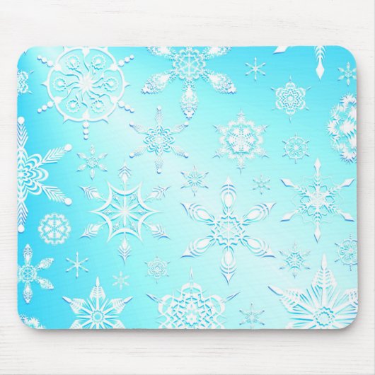 Tapis De Souris Motif Crystal Snowflakes (Devant)