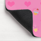 Tapis De Souris Motif Cupcake rose (Coin)