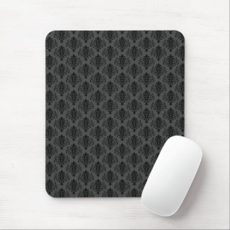 Tapis De Souris Motif Damassé Gris Noir Gothique