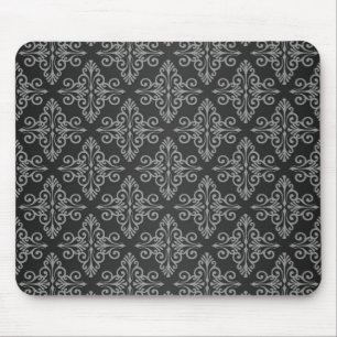 Tapis De Souris Motif damassé noir et blanc