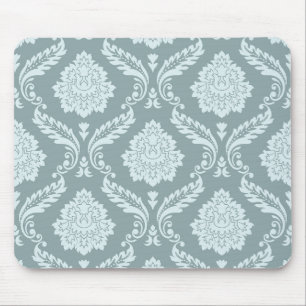 Tapis De Souris Motif damassé rococo œuf de canard bleu + sarcelle