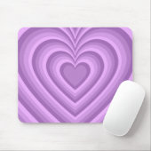Tapis De Souris Motif d'amour du coeur hypnotique violet (Avec souris)