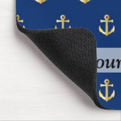 Tapis De Souris Motif d'ancrage bleu (Coin)