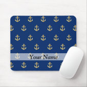 Tapis De Souris Motif d'ancrage bleu (Avec souris)