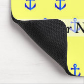 Tapis De Souris Motif d'ancre jaune (Coin)