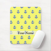 Tapis De Souris Motif d'ancre jaune (Avec souris)