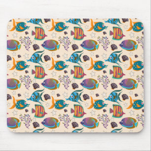 Tapis De Souris Motif d'animaux aquatiques vie sous-marine océan