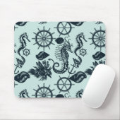 Tapis De Souris Motif d'animaux marins Vintages (Avec souris)