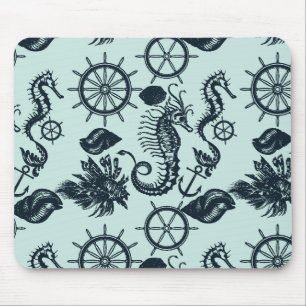 Tapis De Souris Motif d'animaux marins Vintages