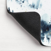 Tapis De Souris Motif d'aquarelle de la forêt bleue de minuit (Coin)