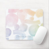 Tapis De Souris Motif d'aquarelle joueuse Mousepad avec nom (Avec souris)