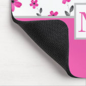 Tapis De Souris Motif d'aquarelle rose chaud cinq pétales (Coin)