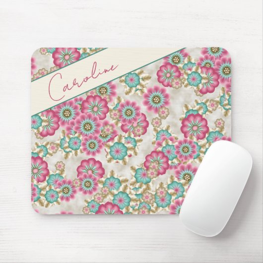 Tapis De Souris Motif d'art Fleurs japonaises Abstraites personnal (Avec souris)