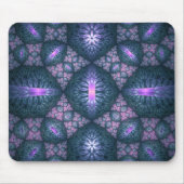 Tapis De Souris motif d'art fractal 3D Turquoise violet rose (Devant)