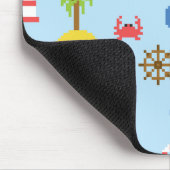 Tapis De Souris Motif d'art maritime Pixel (Coin)