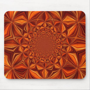 Tapis De Souris Motif d'art numérique kaléidoscope rouge-67546