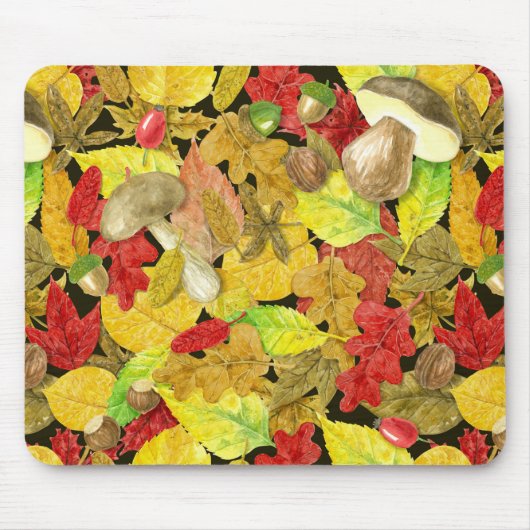Tapis De Souris Motif d'automne aquarelle (Devant)