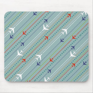 Tapis De Souris Motif d'avion rétro Mousepad