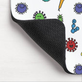 Tapis De Souris Motif de bactéries, de germes et de virus (Coin)