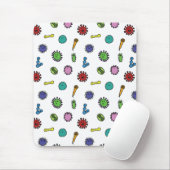Tapis De Souris Motif de bactéries, de germes et de virus (Avec souris)